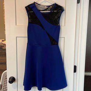Beautiful Navy Blue Lace Back Dress